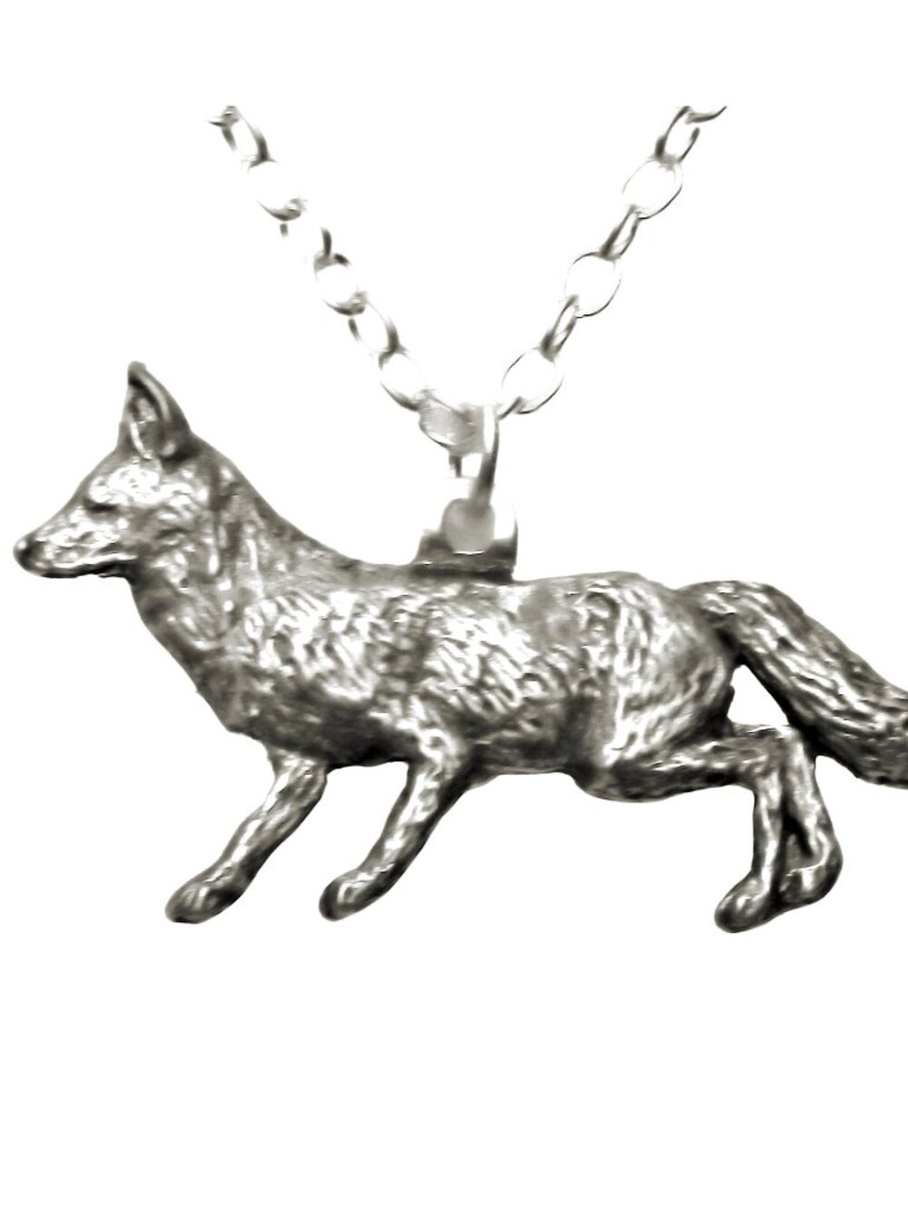 Wildlife pewter fox necklace 597